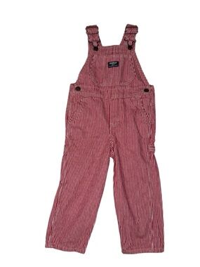 Vintage OshKosh B’gosh Vestbak Red Stripe Overalls Railroad Stripe Kids 90s